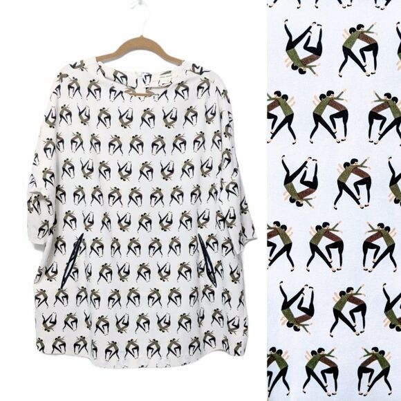 BASIC HOUSE Love Dancing Tunic Top - Picture 1 of 6